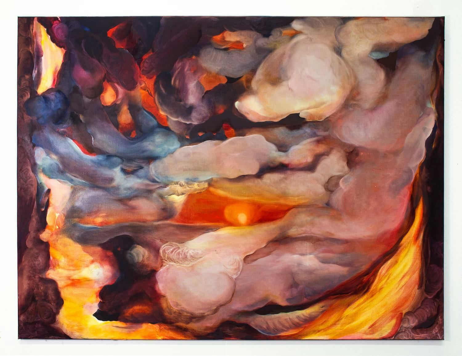 Karina Eibatova Turmoil oil on canvas 120x90x 2024